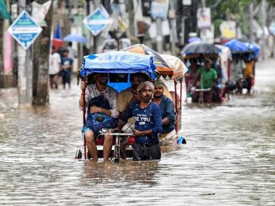 Relief effort during the Assam floods